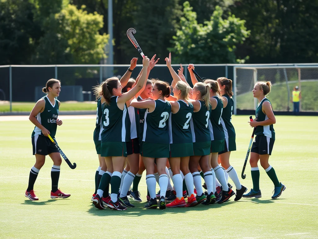 Group of successful field hockey graduates